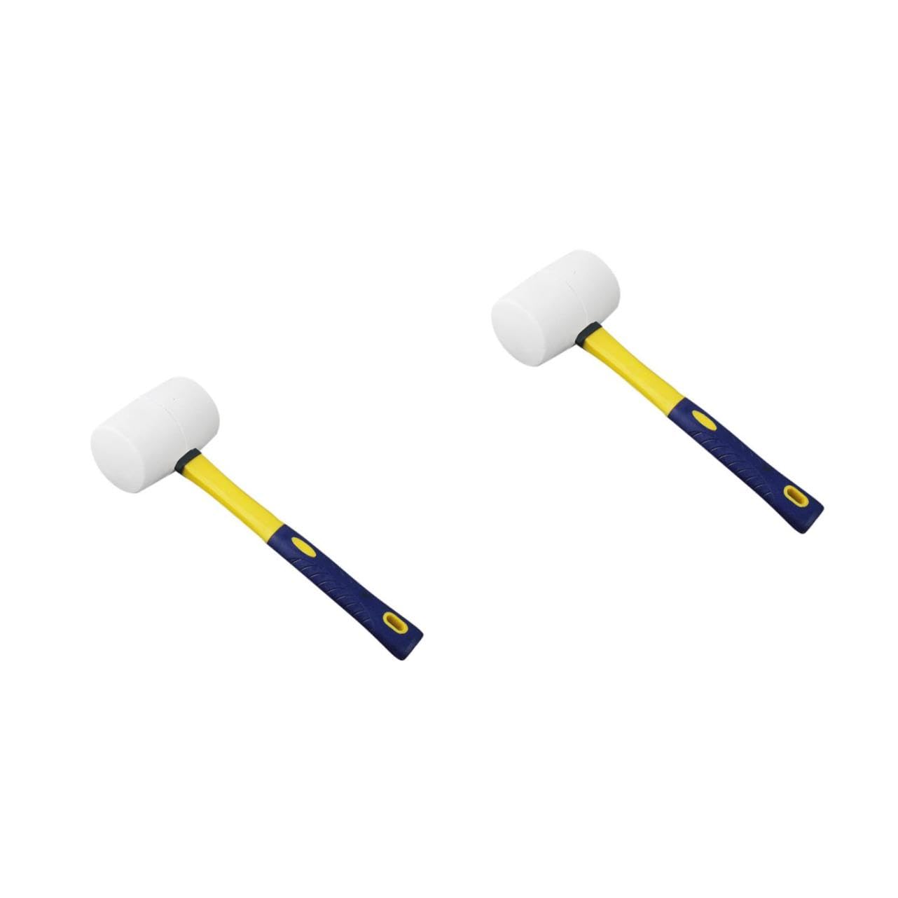 HOMSFOU 2 Pcs Household Use Rubber Mallet Smooth Surface Ideal for Flooring Installation Hammer for Jewelry Repair