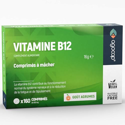 Vitamina B12,1000µg. B12 Vitamine 160 Comprimés - Soutient...