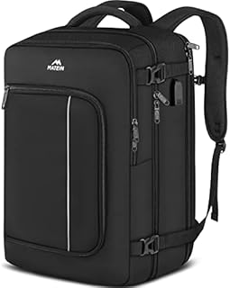 Travel Backpack Airline Approved, Underseat Carry on Backpack for Men & Women, Matein 40L Large Backpack with 17 inch Laptop Compartment & Shoe Bag for Airplane Flight Luggage Personal Item, Black