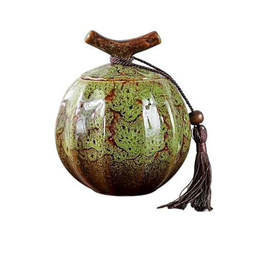 ペット骨壷 猫 犬 ウサギ 火葬骨壷 祭壇 自宅埋葬 密閉 防湿 毛髪収集瓶(Green,M)