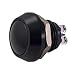 URTONE Momentary Push Button Switch, UR123, 1NO SPST DC/AC 36V 2A Aluminum Alloy Metal Shell Suitable for 12mm 1/2" Mounting Hole - Black