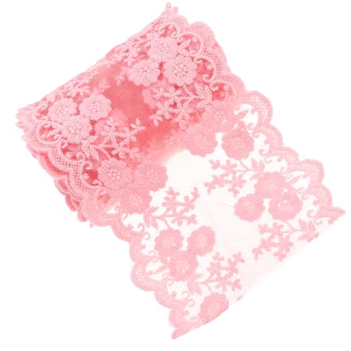 Parliky Lace Trim de Malla Ancha Negra sin Elasticidad para Decoración DIY Metros Bordado Elegante para Ropa Vestidos Cortinas y Manualidades