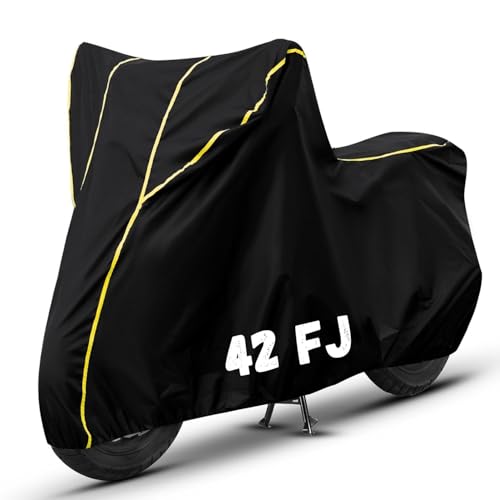 Image of Bike Cover for 42 FJ 100% Waterproof, Dustproof & Scratch Resistant| Fully Bottom Elastic UV Resistant Heavy Duty Body Cover | All Weather Outdoor Use
