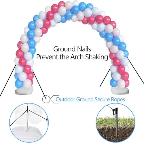Image of Balloon Arch Kit - 9FT Tall & 10FT Wide Adjustable Stand Frame for Wedding, Baby Shower, Birthday Party - Garden Arbors, Plant Support, Photo Backdrop Decor