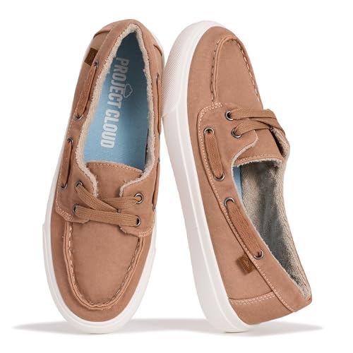 Image of Project Cloud Canvas Sneakers for Women - Memory Foam Slip On Shoes Women Footwear - Lightweight and Non Slip Fashion Sneakers (Seasalt)