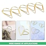 Gold Water Drop Paper Clips, 200 Pcs Paperclips Metal Teardrop Paper Clips Golden Water Drop Shaped Paperclips for Books 25 x 16mm - Image 7