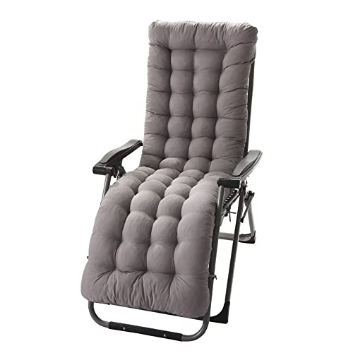 Morbuy Cojín para Tumbona de Jardín, Suave y Cómodo Cojín Reclinable Colchoneta Tumbona Exterior Ideal para Tumbonas, Sillas y Hamacas (Gris,48x155x8cm)
