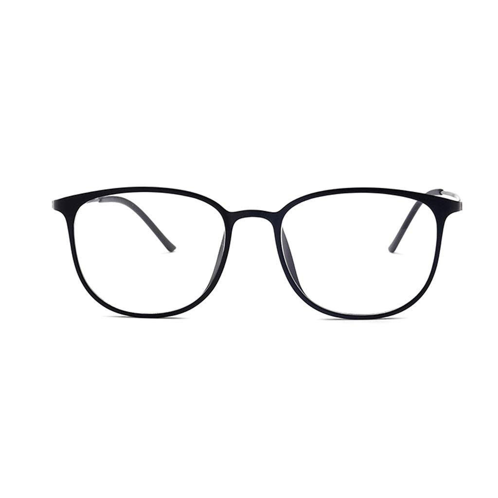 Okulary do czytania blokujące niebieskie światło 2.0, duże okulary do czytania w pełnej ramce, przezroczyste soczewki, okulary, moda damska, niebieskie światło, wiosenne okulary z zawiasami (kolor: Czarny, rozmiar: 1.0)
