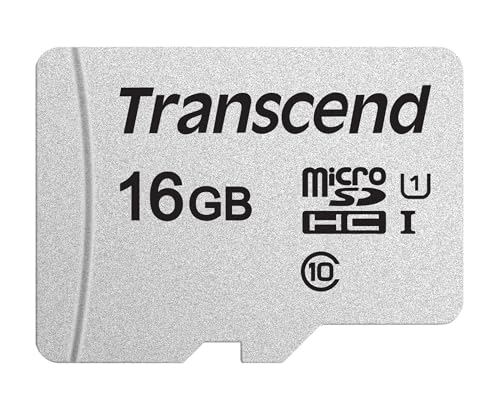 Image of Transcend USD300S 16GB UHS-I U1 Class 10 Micro SD Memory Card up to 95 /10 MB /s with Adapter (TS16GUSD300S-A)