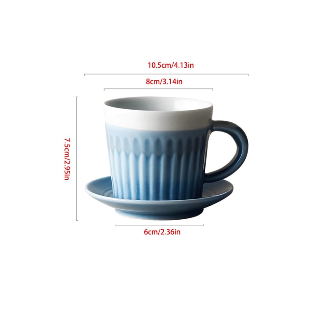 ENGENDER Tazas Cafe Taza De Café Y Platillo Cerámica Simples Hechos A Mano Té La Tarde Individual Mug Cups