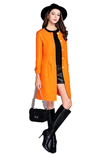 Chaqueta YALI de manga larga de algodón color naranja talla M para entretiempo