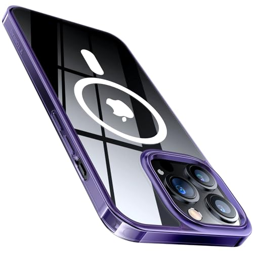 TORRAS Magnetic Designed for iPhone 13 Pro Max Case, [Military Grade Drop Tested] [Compatible with MagSafe] Shockproof Hard Soft Slim Protective Case for iPhone 13 Pro Max, Purple