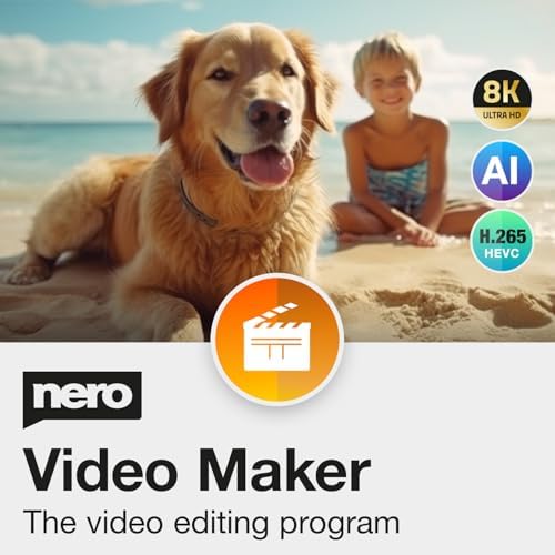 Nero Video Maker | Video Editing Software | Create & Edit Videos & Slideshows | 8K, 4K, Full HD | AI-Powered | Lifetime License | 1 PC | Windows 11/10/8/7 Nero Video Maker | Video Editing Software | Create & Edit Videos & Slideshows | 8K, 4K, Full HD | AI-Powered | Lifetime License | 1 PC | Windows 11/10/8/7