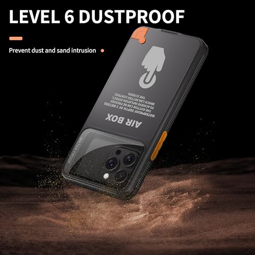Image of Universal IPX8 Waterproof Case for 6.7'' iPhone 12 /13 /14 /15 /16 Plus Pro Max, Full-Body Sealed Dustproof Snowproof Shockproof Diving Beach Housing Underwater Photography with Lanyard (Black)