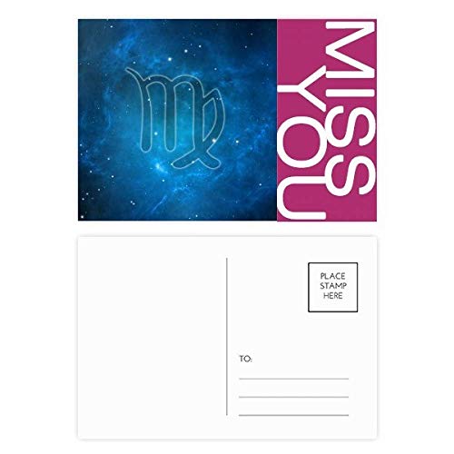 Carte postale Nuit étoilée Vierge lot de 20 pour cadeau d'anniversaire