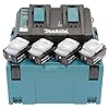 Pack MAKITA Énergie 18 V Li-Ion (4 batteries 5 Ah + 1 chargeur double) avec coffret MAKPAC-197626-8