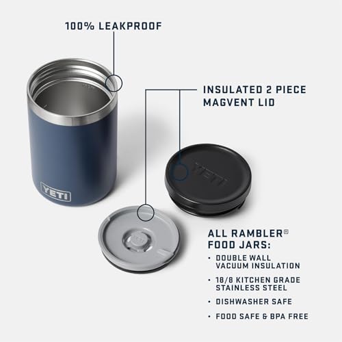 Image of YETI Rambler 16 oz Food Jar, Vacuum Insulated, Stainless Steel, With Airtight Lid, Rescue Red