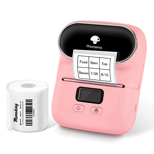 Memoking M110 Label Maker Portable Thermal Mini Bluetooth Label Printer, Barcode Printer, Sticker Maker, Compatible with Phomemo M110 Label Maker Machine For Clothing, Jewelry, Retail, Mailing
