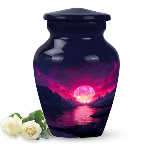 Image of Beach Urn - Cremation Urn for Mom & Dad - 3 Inch - Pack of 1 - Decorative Urns for Human Ash - Memorial Keepsakes for Human - Urns for Ashes for Men & Women