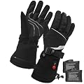 VUBAXRO Heated Gloves for Men Women Rechargeable Heated Gloves Waterproof and Windproof Gloves for Winter Outdoor Work Skiing Hiking Camping Riding Touchscreen 7.4V 3000mAh Battery (Large)