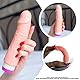Realistischer Vibrator Dildo 19 cm Ø 4 cm Multispeed mit Vibration Dildo Vibrator für Frauen Beige Sexspielzeug für Paare & Frauen Extrem Weich 2×AA Batterie diloschwanz gay FOPS D10-2