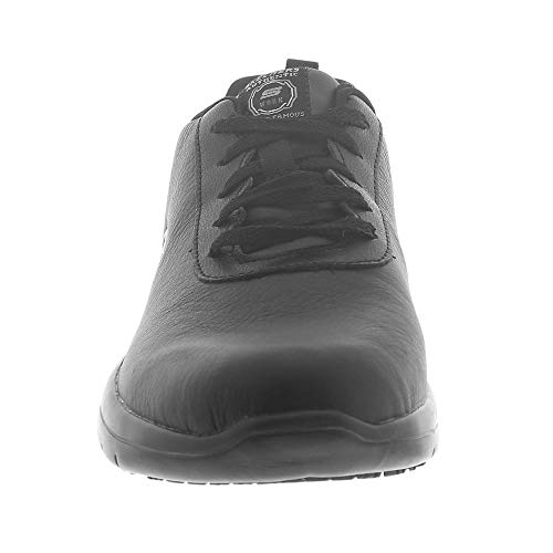 Skechers Women's Athletic lace up Food Service Shoe, Black, 11