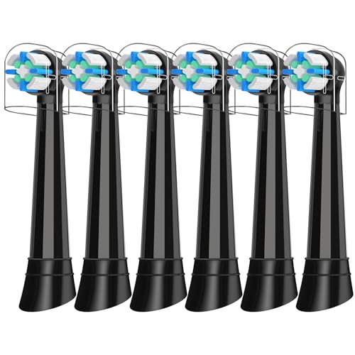 iO Toothbrush Heads with for Gentle Care & Sensitive Teeth,iO Toothbrush Replacement Heads Compatible with Oral B iO 10 9 8 7 6 5 4 3 Series Electric Toothbrush (Black)