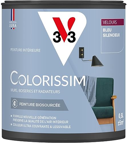 V33 Peinture multi-supports Colorissim® Bleu silencieux Velours 0,5L