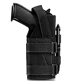 Pvnoocy Molle Pistol Holster for 9mm 1911 Glock Universal Adjustable Gun Holster with Lights for...