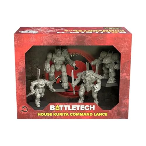 BattleTech ForcePack: House Kurita Command Lance – Mech Miniatures Expansion by Catalyst Game Labs | Ages 14+ | 1+ Players | Four Premium-Quality Plastic Miniatures