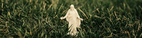 Estatua de Cristo 3 pulg Mármol Cultivado Blanca miniatura 4