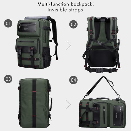 Image of WITZMAN Carry On Travel Backpack for Men Fit 17 Inch Laptop Airline Approved 3 in 1 Laptop Backpack