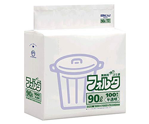 日本サニパック 環優包装フォルタ90L 白半透明 300枚入 F-9H