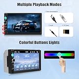 OiLiehu Double Din Car Stereo, 7" Car Radio 2 Din with Touchscreen, MP5 Multimedia Player with Mirror Link, Bluetooth, FM, USB, AUX, EQ, SWC, TF-Port, Backup Camera, 2 Din Frame - Image 6