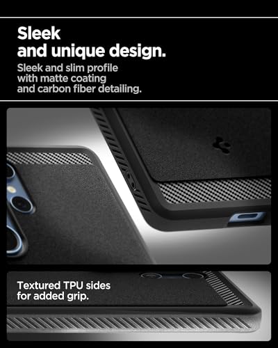 Image of Spigen Rugged Armor MagFit Designed for Galaxy S25 Ultra Case [Fast Wireless Charging /Magnet for Galaxy] (2025) - Matte Black