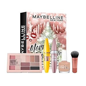 Maybelline New York Adventskrans Brooklyn, mini-kerstkalender met cosmetica achter 5 deurtjes, beauty adventskalender…