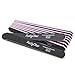 PrettyClaw | 10pc Professional Nail File 80/80 Grit Black Straight Acrylic Nail Files Plastic Center Double Sided Emery Board for Nails Washable 7 inch Nail File