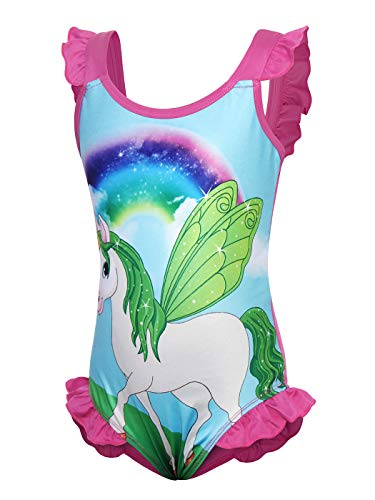 Kantenia Crianças Miúdas, biquíni Unicórnio Um fato de Banho Arco-Íris Ternos de Banho Roupas