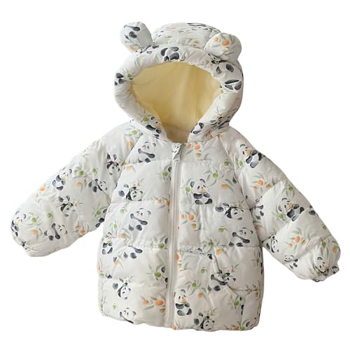 ベビー 冬 アウター 暖かい 中綿ジャケット キッズ ダウンジャケット フード付き 男の子 女の子 保温 防寒 防風 ダウンコート アウトドア 赤ちゃん 上着 子ども あったか 防寒着 通学 お出かけ 冬服 厚手 子供服 小学生(ホワイト,120)
