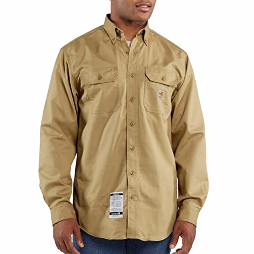 Carhartt Men's FRS160 Flame-Resistant Long Sleeve Twill Pocket Shirt