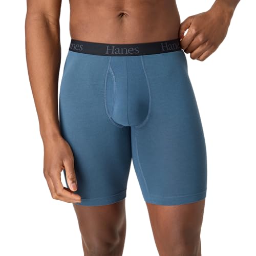 Image of Hanes Men's Total Support Pouch Men's Boxer Brief Underwear, Anti-chafing, Moisture-wicking Odor Control, 3-pack