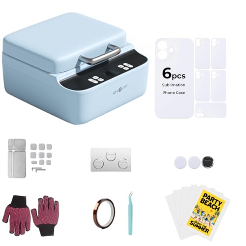 HTVRONT H17 Phone Cases Heat Press Automatic Vacuum Heat Press Machine for Phone Cases (Compatible with iPhone)+HTVRONT 6PCS Sublimation Phone Case Blanks Bulk Compatible with iPhone 16