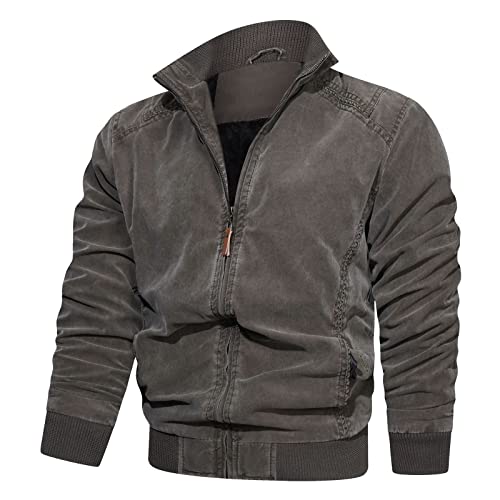 Veste d'extérieur coton pour homme grand froid manteau hiver à capuche café
