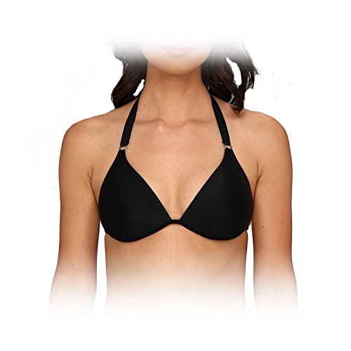 Body Glove Women's Smoothies Baja Molded Cup Top Black Swimsuit Top