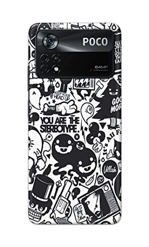 Image of Printed Hard Back Cover Case for Mi Poco X4 Pro 5G Back Cover (Mixed Cartoon) -702