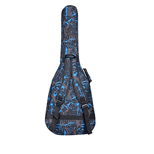 JIAN YA NA 40 41 Pouces Étanche En Nylon Gig Sac Rembourré Folk Guitare Sac Antichoc Guitare Cas avec Double Sangle - Les Beatles, Paul McCartney, John Lennon, RIngo Starr, George Harrison JIAN YA NA 40 41 Pouces Étanche En Nylon Gig Sac Rembourré Folk Guitare Sac Antichoc Guitare Cas avec Double Sangle – Image 3