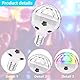 Vaileal 2 Stück LED Diskokugel: LED Discolampe E27 6W RGB Discokugel 360° Rotierend-Partybeleuchtung, Discolicht Partylicht RGB mit 7 Farben, Party Deko für Geburtstagsparty, Disco Lichteffekte