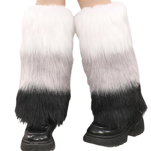 Calentadores de piernas para mujer que eliminan el frío al usar botas con polainas de felpa