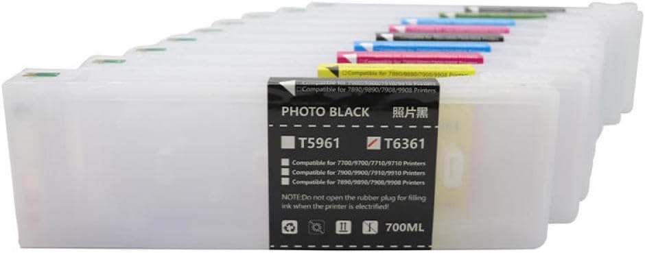 互換性のある空の詰め替え可能なインクカートリッジT6361 T6369 T6369 T636Bモデルのための9908 7908 78