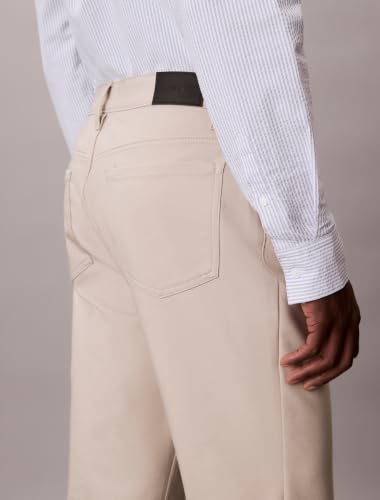 Image of Calvin Klein Men's Move 365 Stretch Slim Fit Wrinkle Resistant Tech Woven Pant